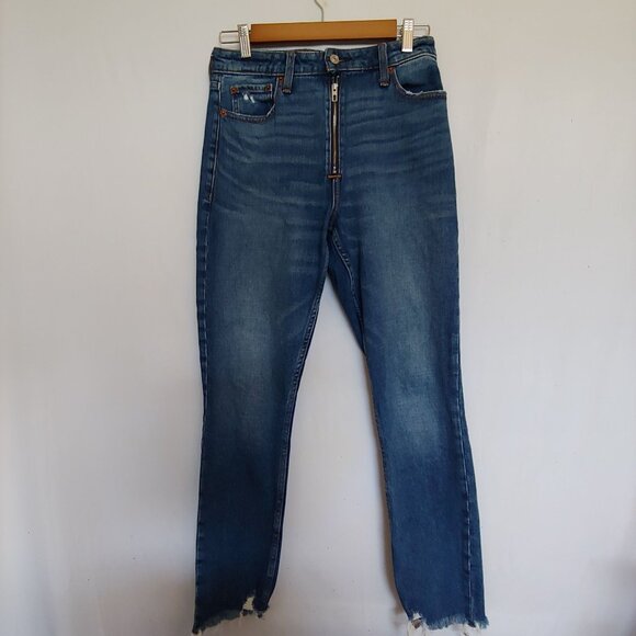 Abercrombie & Fitch Denim - Abercrombie & Fitch exposed zipper Simone high rise slim denim jeans 27